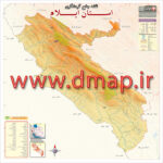 نقشه استان ایلام محصول دانا