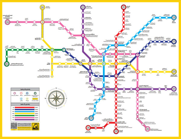 نقشه pdf مترو تهران