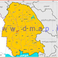 نقشه مرز شهرستانهای خوزستان PDF