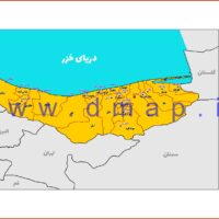 نقشه شهرستانهای استان مازندران PDF