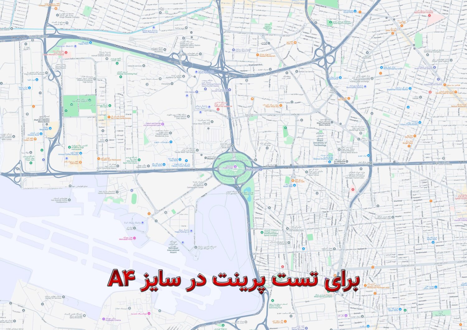 فایل نقشه تهران زوم 16