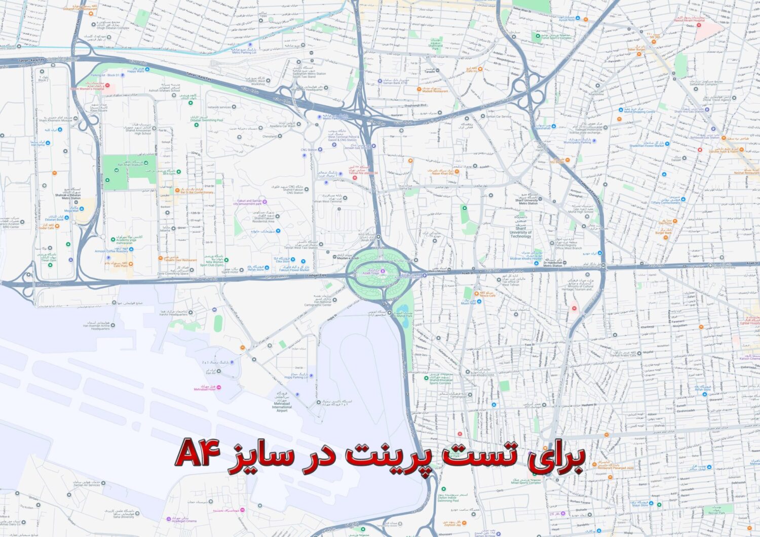 فایل نقشه تهران زوم 16