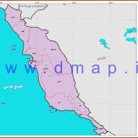 نقشه شهرستانهای استان بوشهر 1402 - PDF
