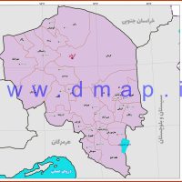 نقشه شهرستانهای کرمان 1402 - PDF