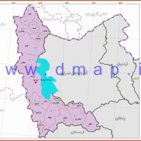 نقشه مرز شهرستانهای آذربایجان غربی 1402 - PDF