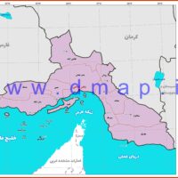 نقشه مرز شهرستانهای هرمزگان 1402 - PDF