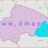 نقشه شهرستانهای قم