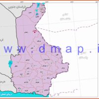 نقشه مرز شهرستانهای سیستان و بلوچستان 1402