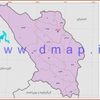 نقشه مرز شهرستانهای استان چهارمحال و بختیاری 1402 - PDF