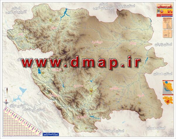 نقشه کردستان