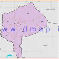 نقشه مرز شهرستانهای استان یزد 1402 - PDF
