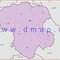 نقشه مرز شهرستانهای استان زنجان 1402 - PDF