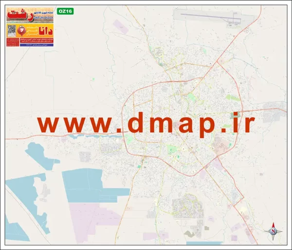 نقشه معابر رشت زوم16